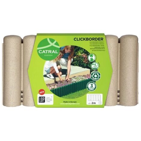 PACK 5 BORDOS TRONCO CLICKBORDER LOP 40X20CM BLANCO NORTENE