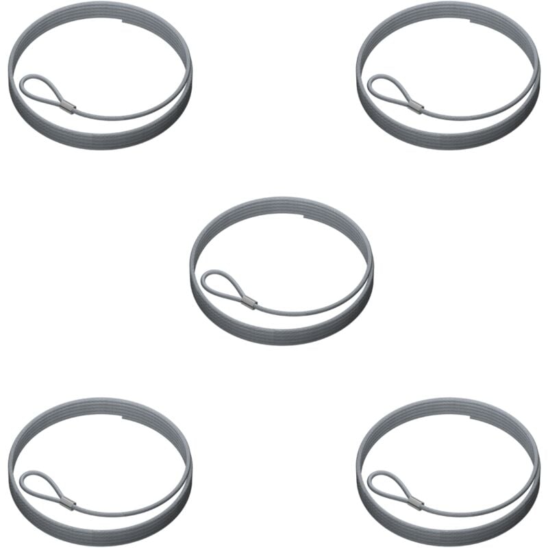 Pack 5 câbles acier 100 cm à oeillet 1,8mm - Accrochage Tableau Artiteq - longueur : 100 cm
