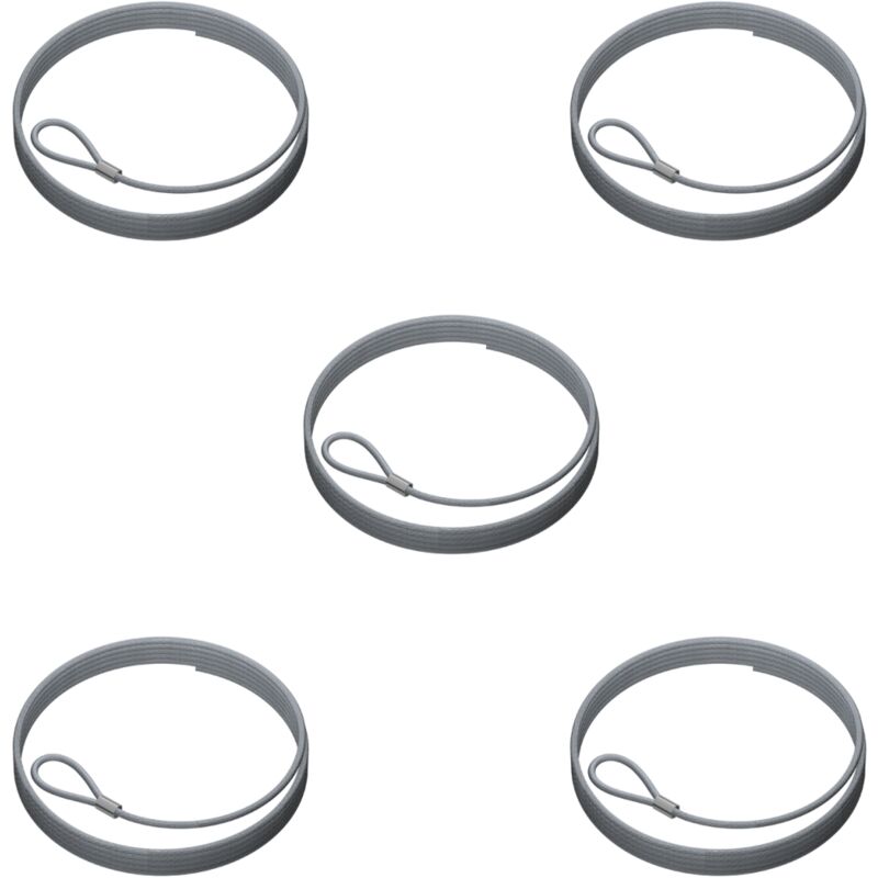 Pack 5 câbles acier 200 cm à oeillet 1,8mm - Accrochage Tableau Artiteq - longueur : 200 cm
