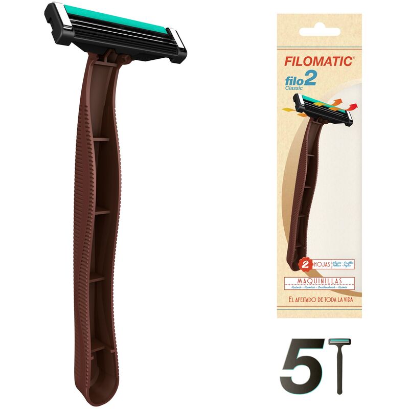 

Pack 5 cuchillas de afeitar Filomatic "FILO2" en varios colores