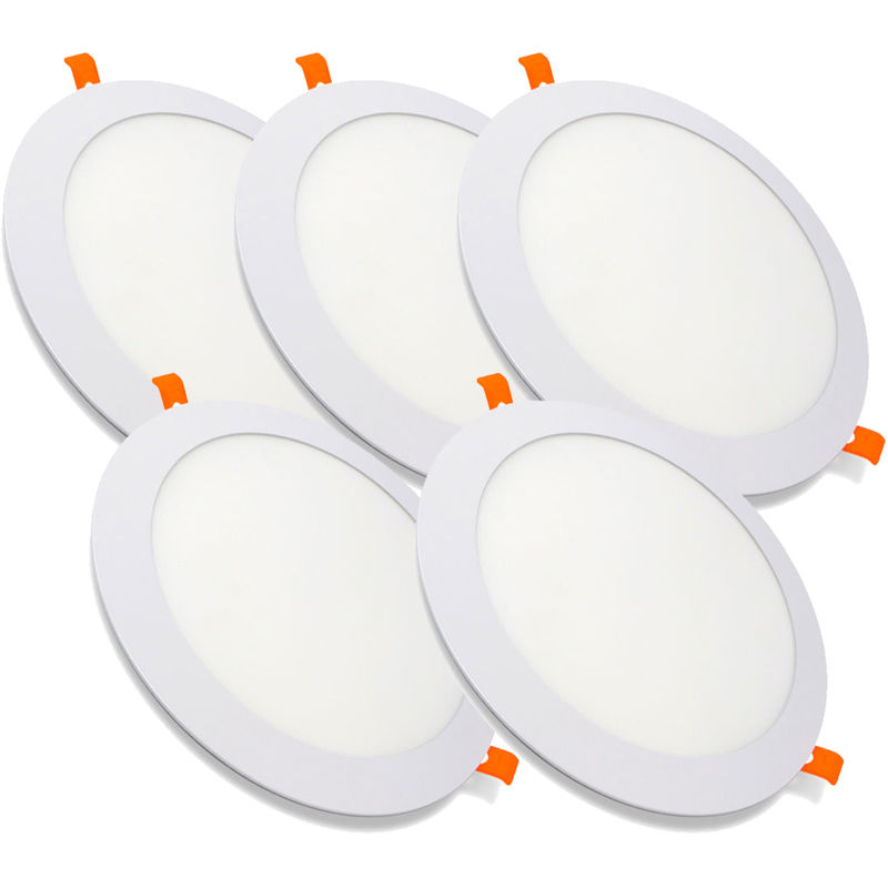 

Leadersson Lights Accompanied - Pack 5 Downlight LED Redondo Extrafino Encastrar ECOMAX 20W 4500K Blanco Neutro