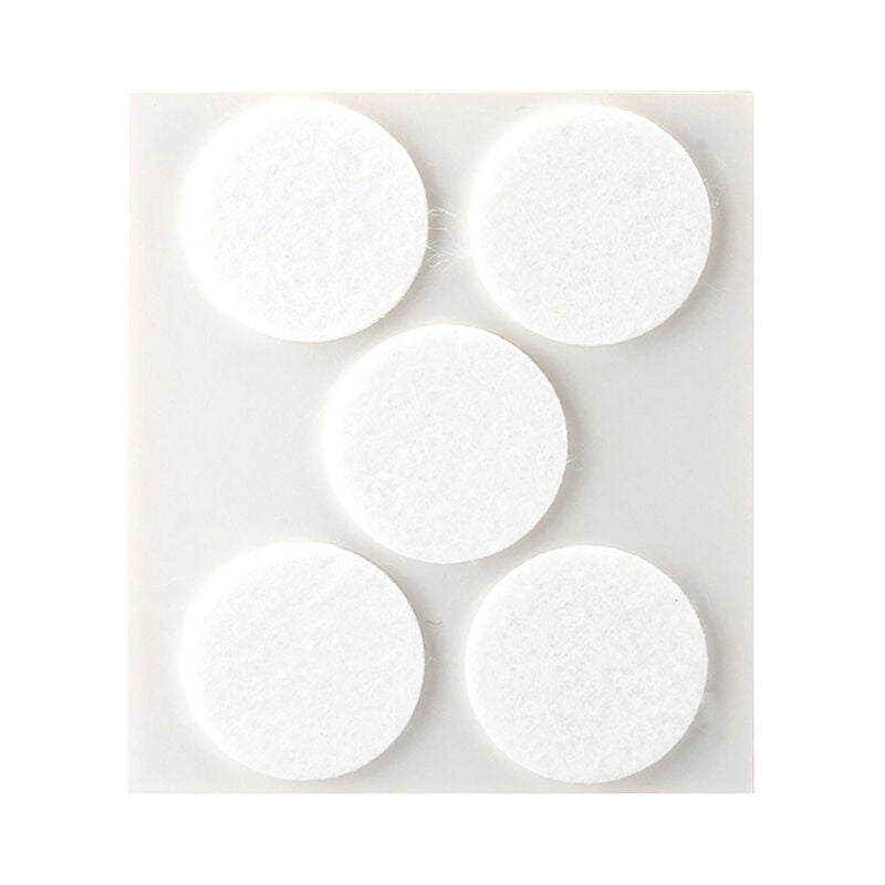 

Pack 5 fieltros blanco sinteticos adhesivos diametro 34mm plasfix - Inofix