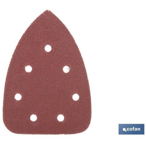 Pack 5 hojas de lijado lijadora Mouse 7 agujeros 100 x 140 mm G 80