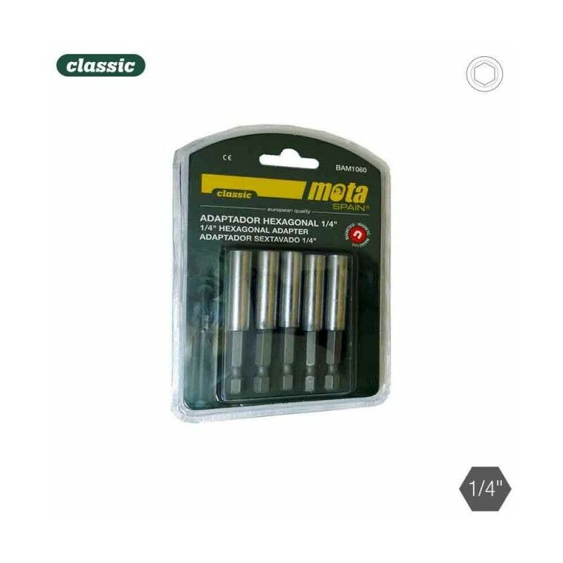 Image of Mota - Packung mit 5 magnetischen Sechskantadaptern 1/4' 10x60 5p bam1060