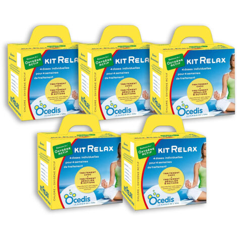 Pack 5 mois traitement oxygène actif Ocedis KIT RELAX pour piscine 50m³