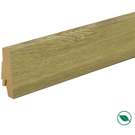 Pack 5 Plinthes décoratives 5537 marronnier fauve 2400 x 70 x 19 mm.PEFC 70%