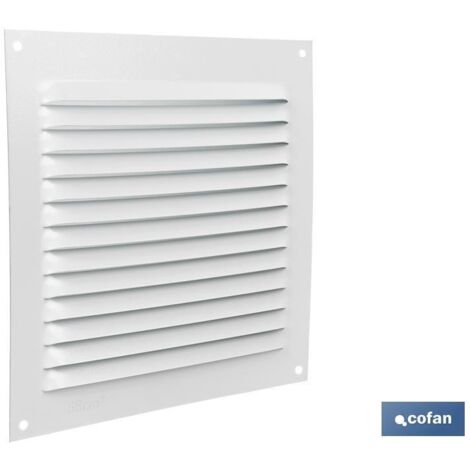 Pack 5 rejillas de ventilación aluminio blanco 15 x 15 cm