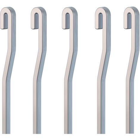 Pack 5 Tiges 150 cm aluminium Grises coudées 4 mm - Accessoire Cimaise Tableau
