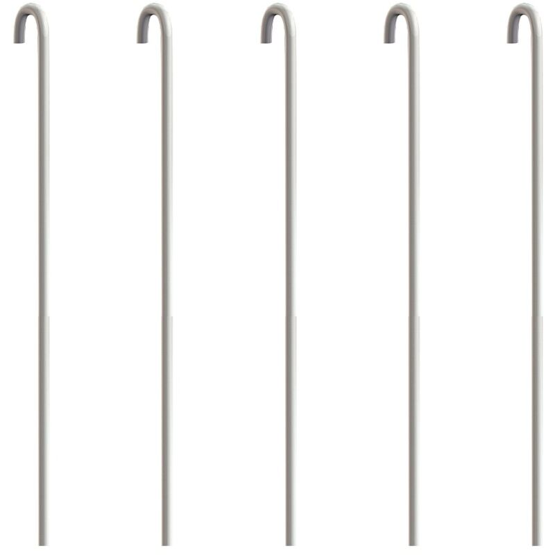 Pack 5 tiges 200 cm alu blanc 2 mm pour cimaise