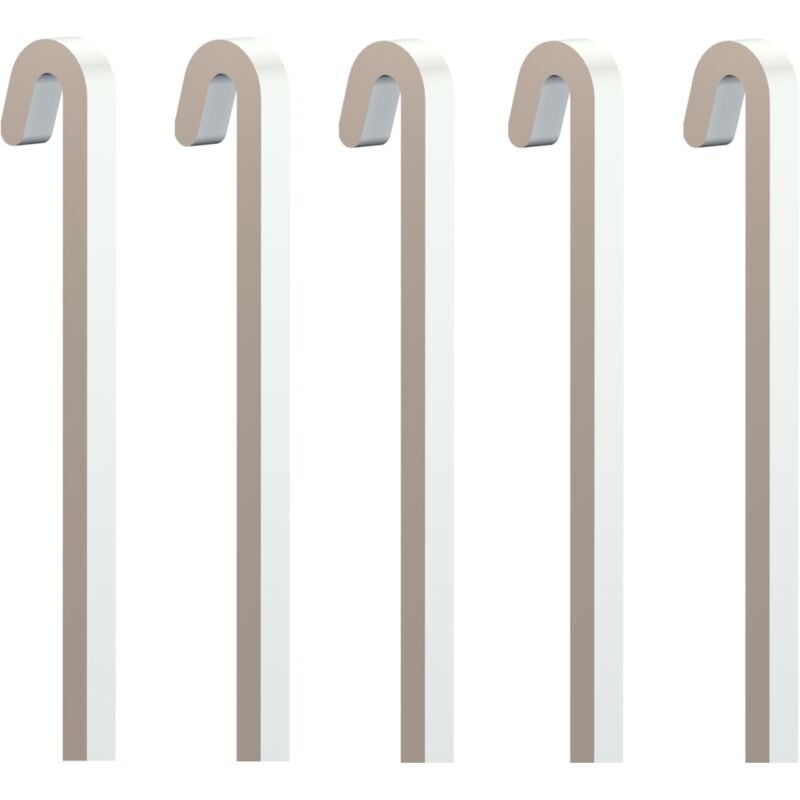 Pack 5 tiges carrées droites alu 20 kg - 4 mm - Accessoire Cimaise Tableau Gris , 150 cm