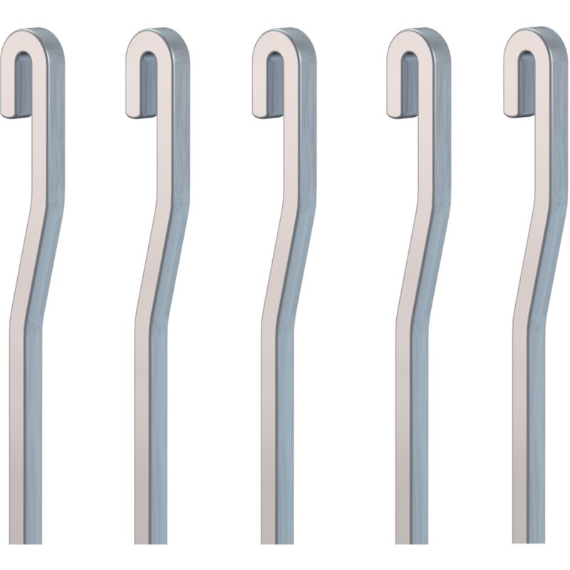 Pack 5 Tiges 150 cm aluminium Grises coudées 4 mm - Accessoire Cimaise Tableau - longueur : 150 cm - conditionnement : pack de 5