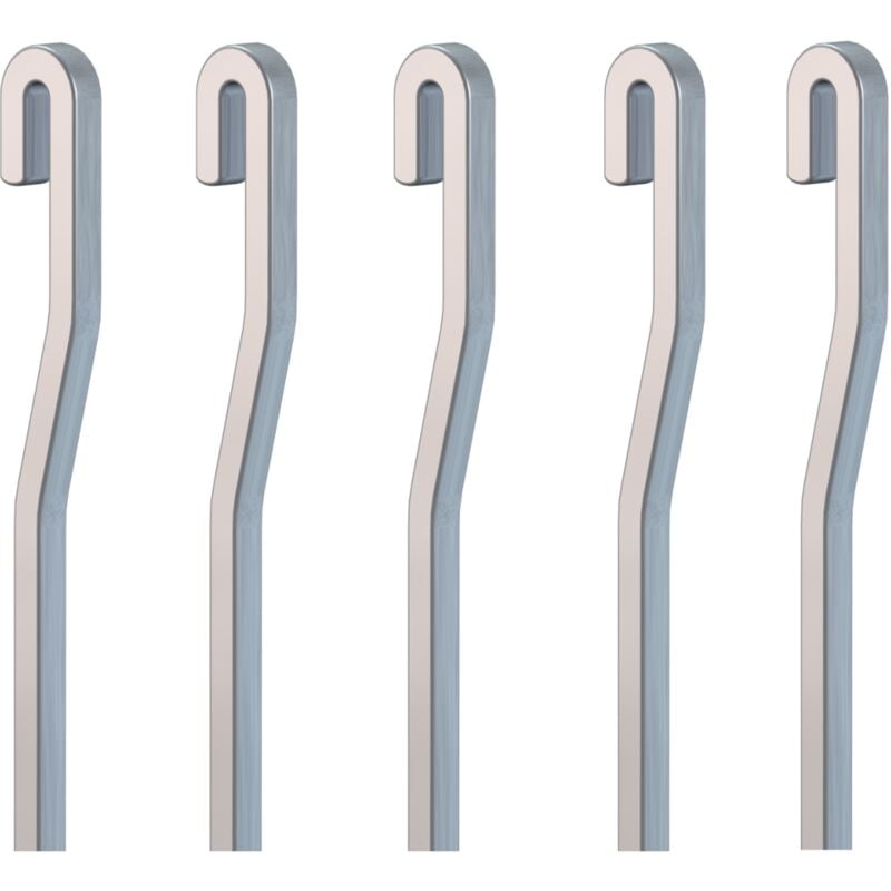 Pack 5 Tiges 200 cm aluminium Grises coudées 4 mm - Accessoire Cimaise Tableau - longueur : 200 cm - conditionnement : pack de 5