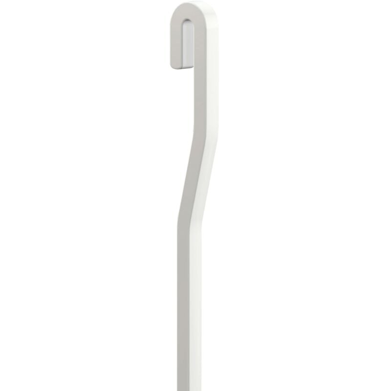 Pack 5 Tiges 200 cm aluminium Blanches coudées 4 mm - Accessoire Cimaise Tableau - longueur : 200 cm