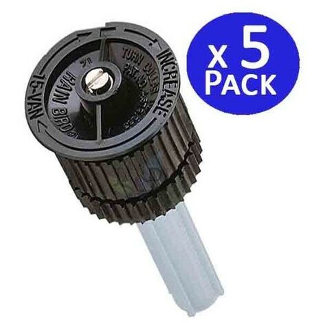 Pack 5 Tobera 15VAN Rain Bird para difusores regulable  Alcance 4,5 metros  Riego de alta cobertura