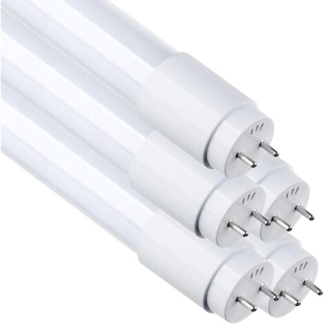 Pack 5 Tubos LED T8 600 mm 9W Cristal Conexión Lateral Eficiencia y Durabilidad Blanco natural  Blanco natural