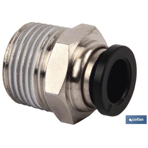 Pack 5 unidades racor roscado recto T-4, R-5mm