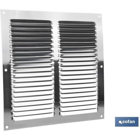 Pack 5 unidades rejilla de ventilación aluminio con mosquitera 25 x 25 cm