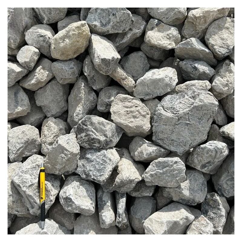 Big Bag Express - Pack 5 x Big Bag de 0,9m³ (+/- 6,5T) Ballast ou Pierre à Gabion Gris ø 80/150 mm - Livraison premium