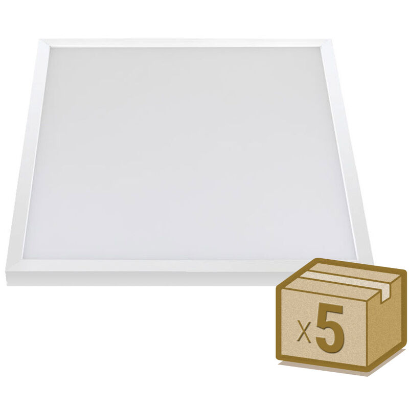 

Pack 5 x Paneles Led de superficie 40W Osram Chip Led, 60x60 cm, Blanco frío - Blanco frío