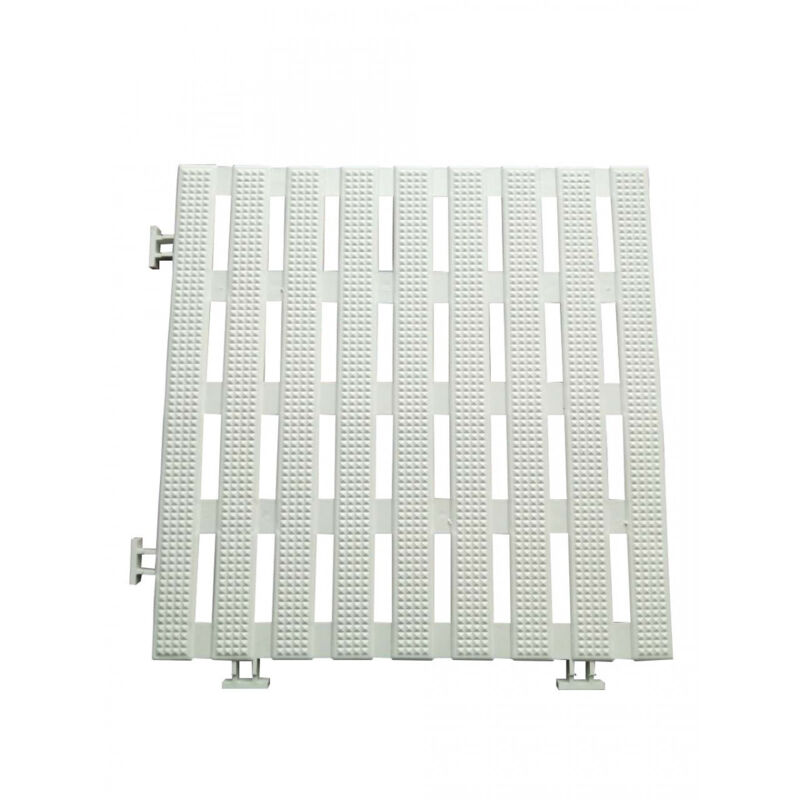 

Pack 50 losas antideslizantes de 30 cm cuadrados blancos (50 piezas) de pvc impermeable para todos los humedales
