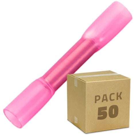 Pack 50 Unités Cosse de Connexion Thermorétractable BHT 1,25 Rouge