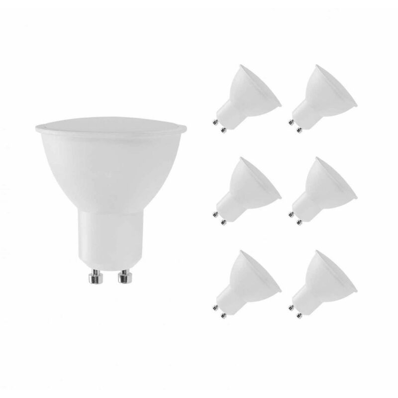 

Pack 6 Bombillas LED GU10 Spotlight 6W Equi.50W 540lm Luz Fría Raydan Home