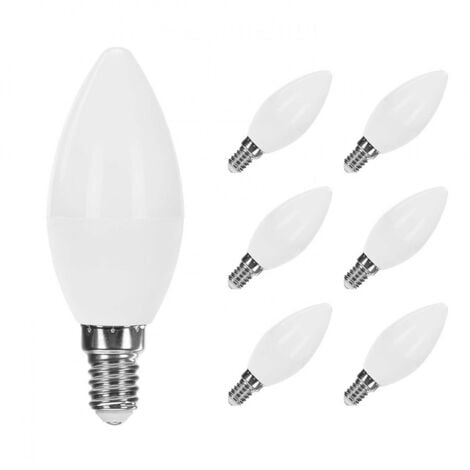 Pack 6 Bombillas LED Vela E14 6W Equi.40W 470lm Raydan Home