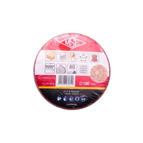 PACK 6 DISCOS LIJA MULTIPERFO. 180MM V SURTIDO MSE OXY180ASS