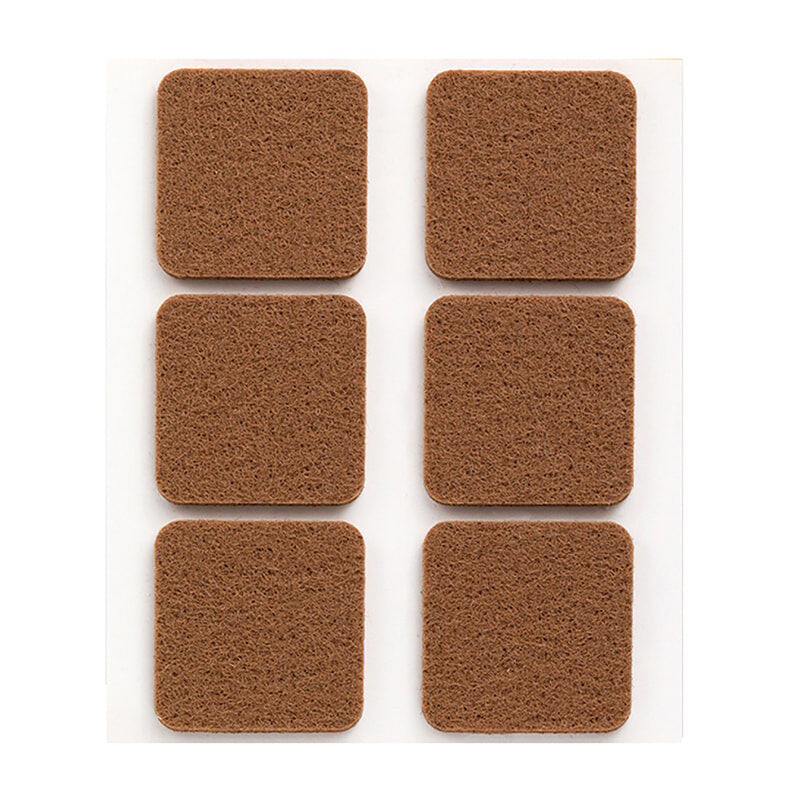 

Pack 6 fieltros marron sinteticos adhesivos 31x31mm plasfix - Inofix