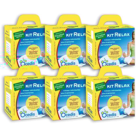 Pack 6 mois traitement oxygène actif Ocedis KIT RELAX pour piscine 30m³