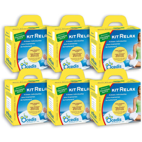 Pack 6 mois traitement oxygène actif Ocedis KIT RELAX pour piscine 75m³
