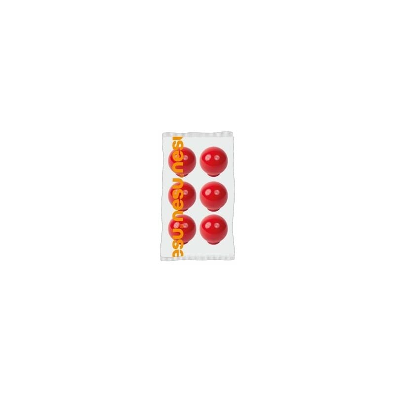 

Pack 6 Pomo Bola Abs Rojo 29Mm.