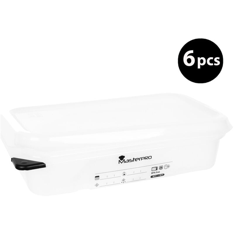 

Bergner - Pack 6 recipientes hermeticos 1,8 litros fabricados en polipropileno