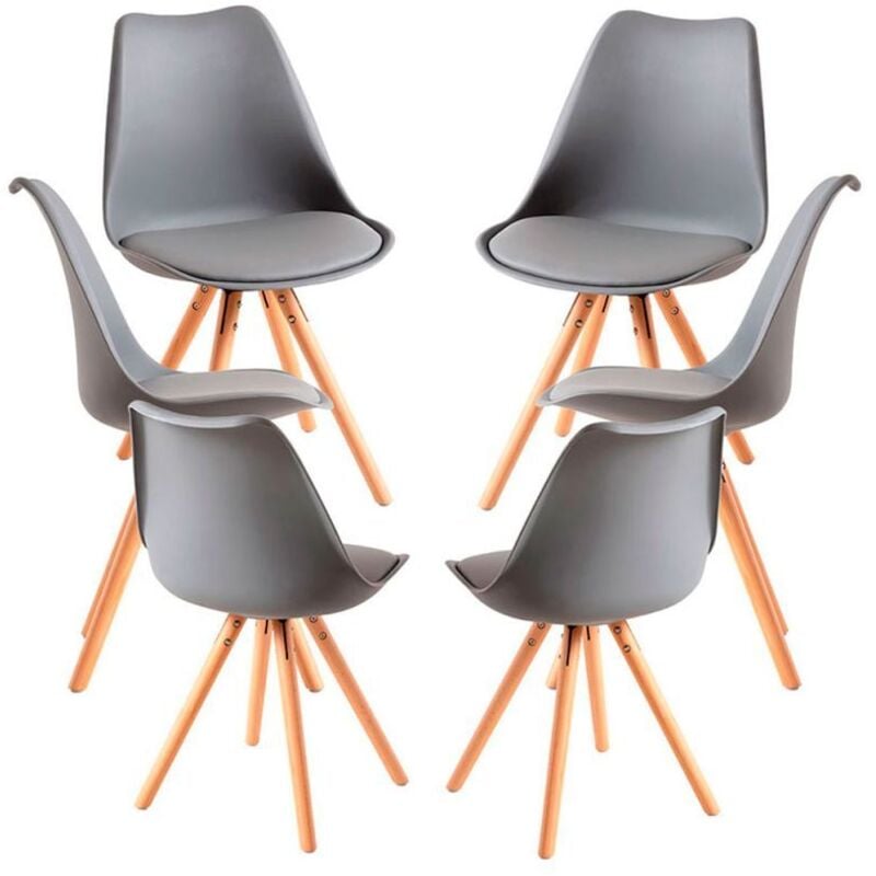 

Packs Sillas Comedor - Pack 6 Sillas Bonik Basic - Gris