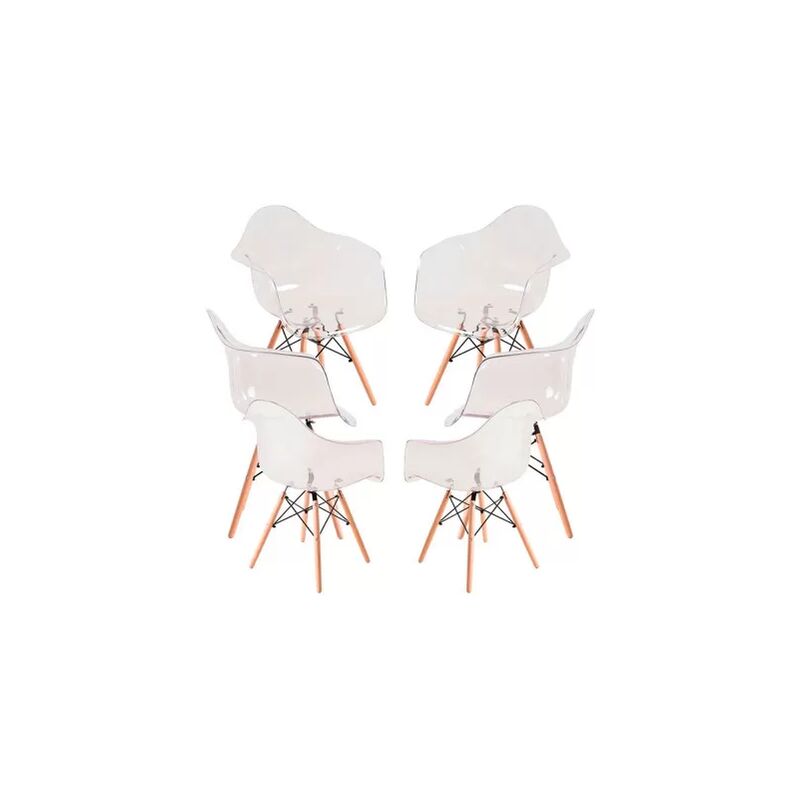 

Packs Sillas Comedor - Pack 6 Sillas Dau Transparente
