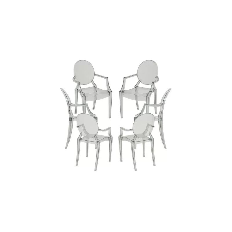 

Regalos Miguel - Packs Sillas - Pack 6 Sillas Diam Brazos - Transparente