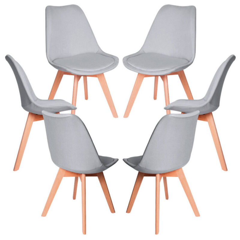 

Packs Sillas Comedor - Pack 6 Sillas Synk Tela - Gris claro