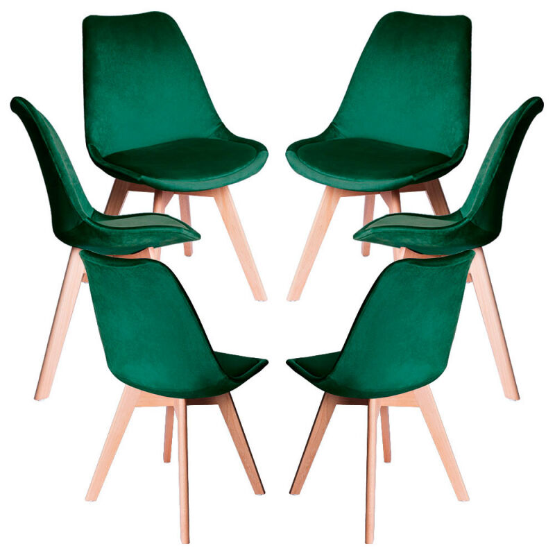 

Packs Sillas Comedor - Pack 6 Sillas Synk Terciopelo - Verde oscuro