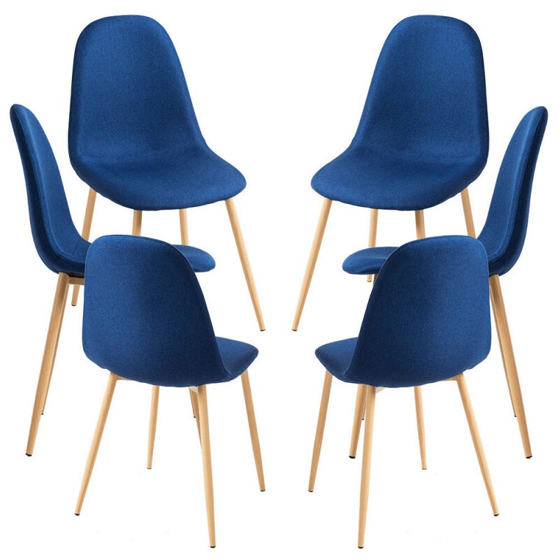 

Packs Sillas Comedor - Pack 6 Sillas Teok Tela - Azul