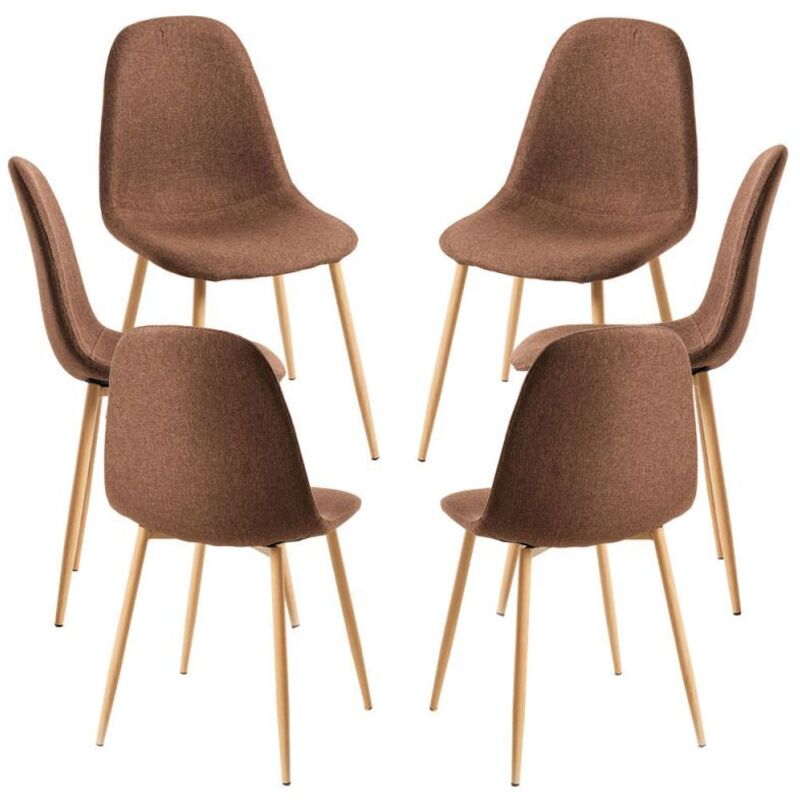 

Packs Sillas Comedor - Pack 6 Sillas Teok Tela - Marrón