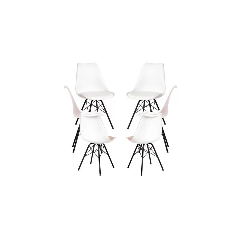 

Packs Sillas Comedor - Pack 6 Sillas Tilsen Metalizadas - Blanco