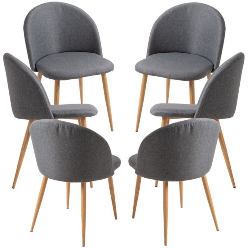 

Packs Sillas Comedor - Pack 6 Sillas Vint Tela - Gris oscuro
