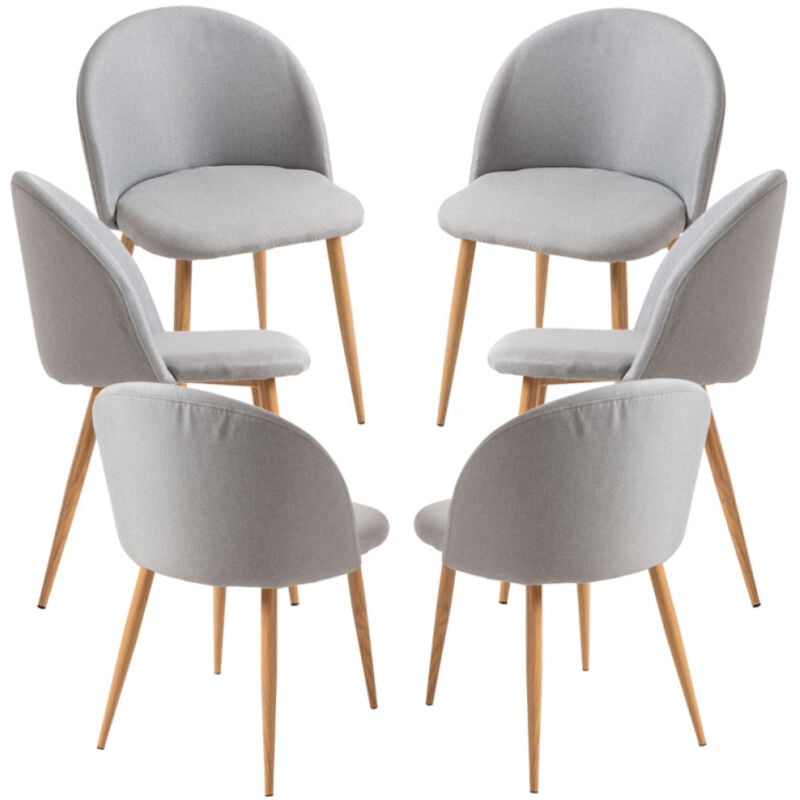 

Packs Sillas Comedor - Pack 6 Sillas Vint Tela - Gris claro