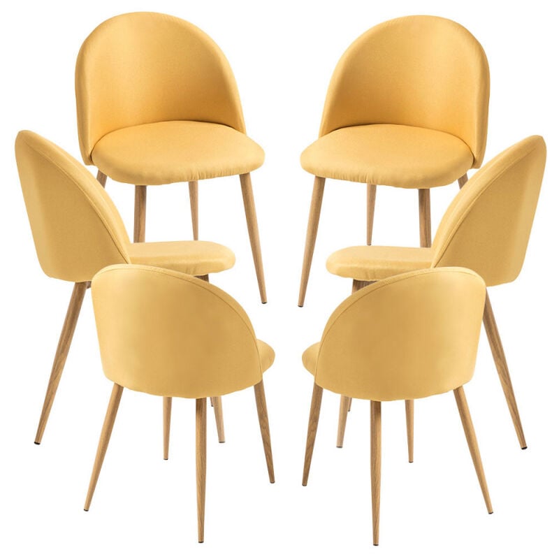 

Packs Sillas Comedor - Pack 6 Sillas Vint Tela - Amarillo