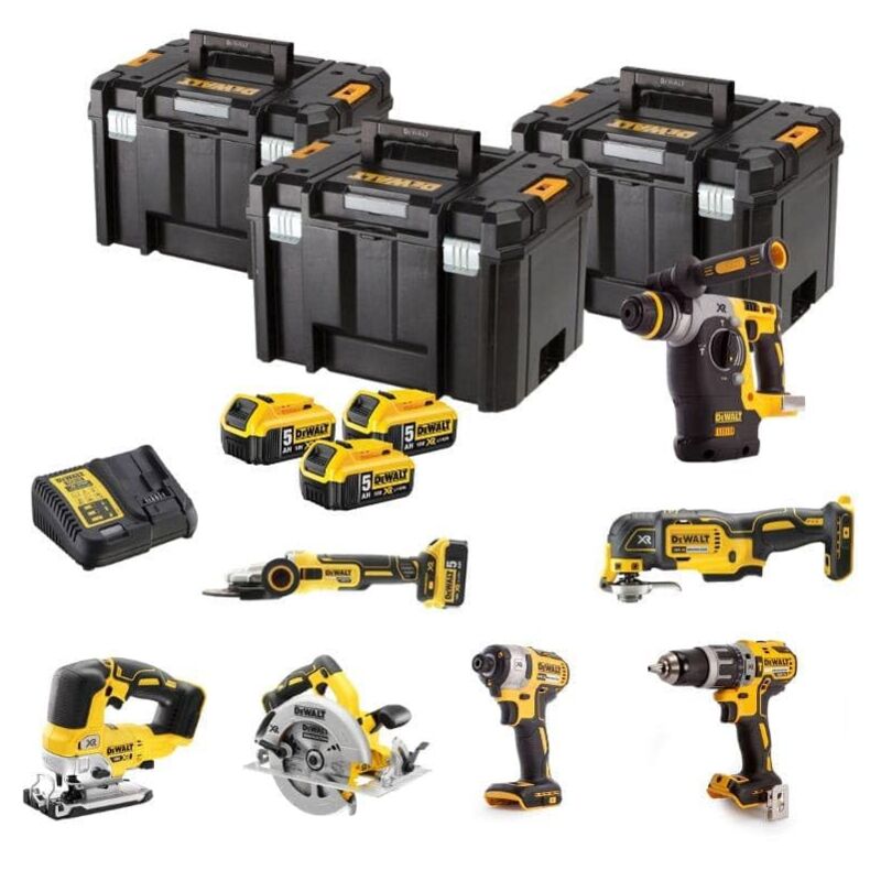 Pack d'outils Dewalt Dck755p3t XR Brushless 7 pièces avec trois batteries 5.0 Ah Li ion - vue 3