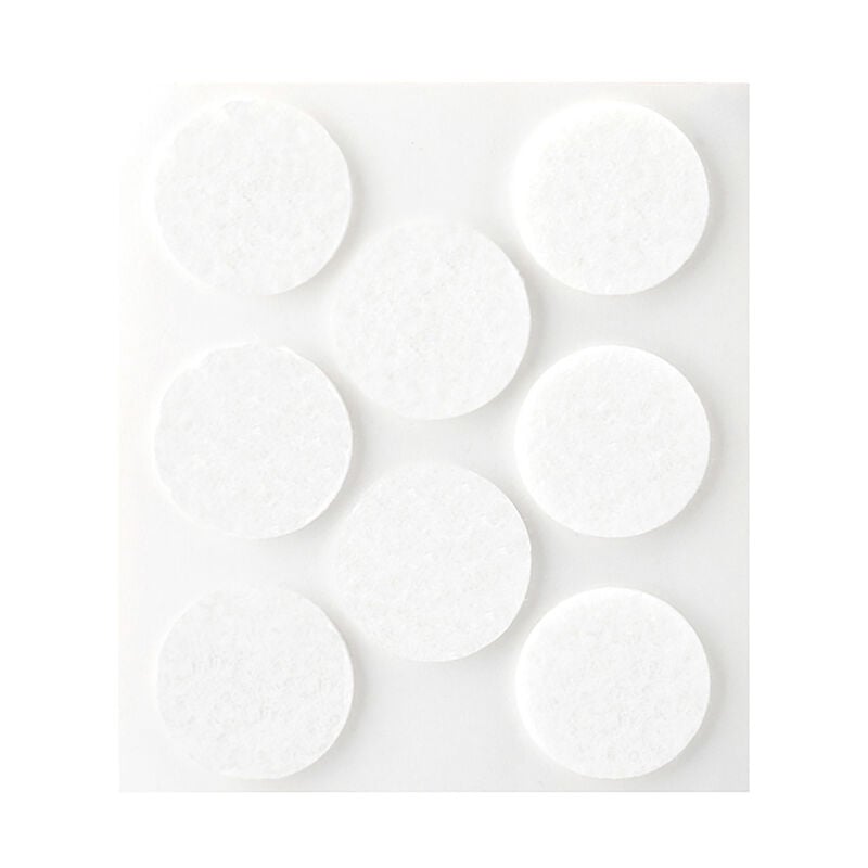 

Pack 8 fieltros blanco sinteticos adhesivos diametro 27mm plasfix - Inofix