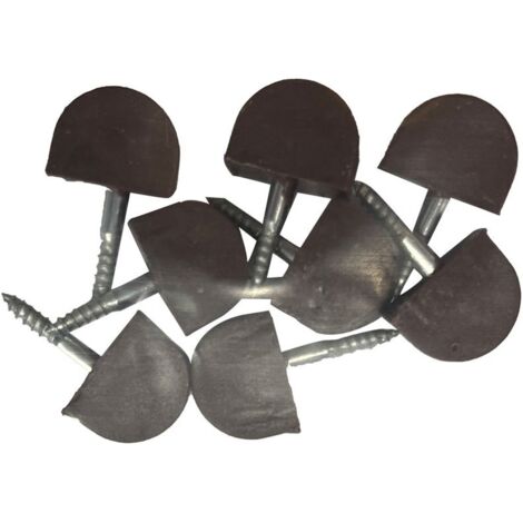 Pack 8 unités. Petit support d'étagère semi-rond marron EDM