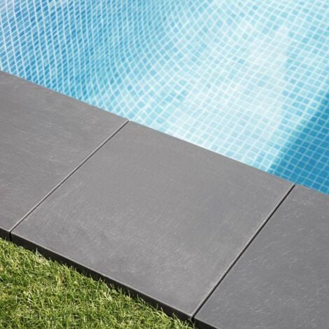 PACK 9 BALDOSAS CLICKFLOOR PIZARRA LOP 30X30CM ANTRACITA