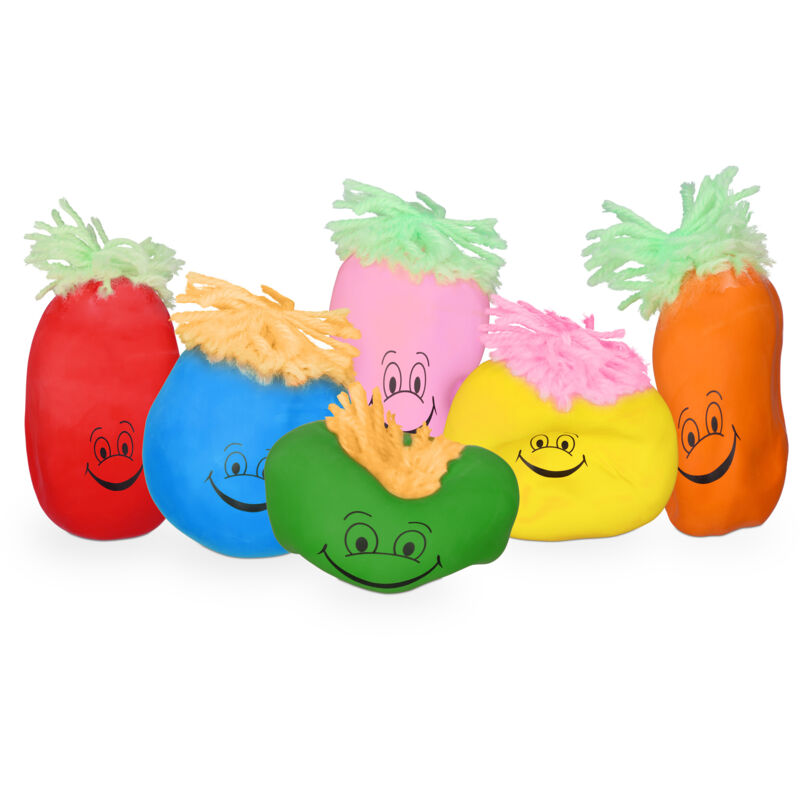 

Pack 96 Pelotas Antiestrés de Caritas Sonrientes, Maicena y Lana, Varios Colores, 6 cm