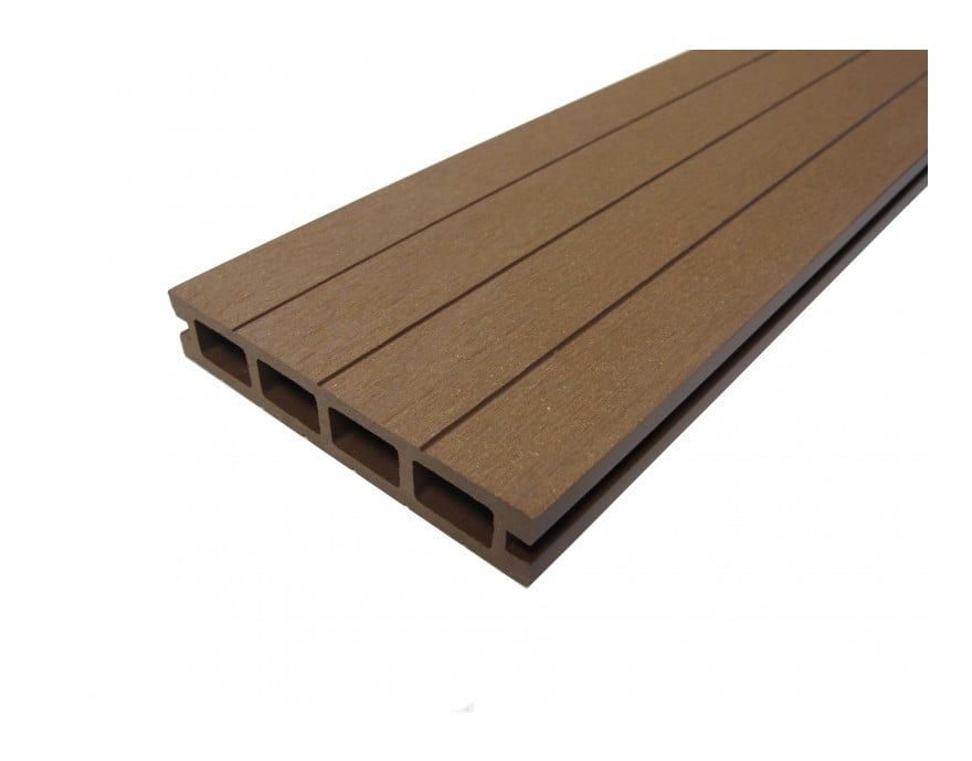 Pack 1 m² lame de terrasse composite Qualita accessoires 3600 mm - Coloris - Chocolat, Epaisseur - 25mm, Largeur - 14 cm, Longueur - 360 cm, Surface